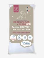 2 in 1 toverlaken: hoeslaken / P'TIT LIT onderlaken wit - thumbnail