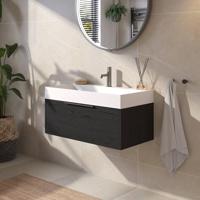 Ben Engraved Cross wastafelkraan gunmetal pvd-coating - thumbnail