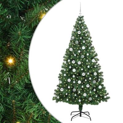 VidaXL Kunstkerstboom groen 210 cm pvc en staal en kunststof VidaXL Kunstkerstboom groen 210 cm pvc en staal en kunststof