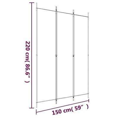 Kamerscherm met 3 panelen 150x220 cm stof antracietkleurig Kamerscherm met 3 panelen 150x220 cm stof antracietkleurig