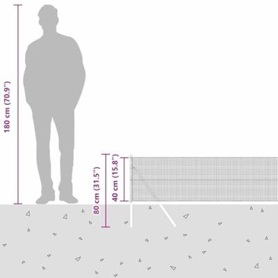 VidaXL Afrasteringspaal groen 50 x 0,4 m (12 x 12 mm gaas)