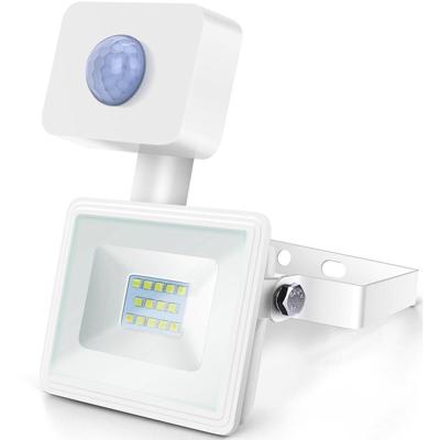 LED Bouwlamp 10W met Sensor - Helder Wit 6400K - IP65 Waterdicht