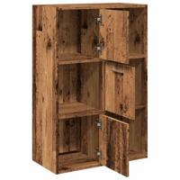 Boekenkast 60,5x30x90 cm bewerkt hout oud houtkleurig - thumbnail