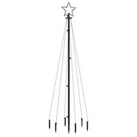 Kerstboom met grondpin 108 LED's blauw 180 cm - thumbnail