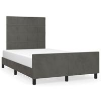 Bedframe zonder matras 120x200 cm fluweel donkergrijs - thumbnail