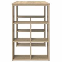 Bureau met plank Sonoma eiken 90 x 50 x 75 cm Bewerkt hout - thumbnail