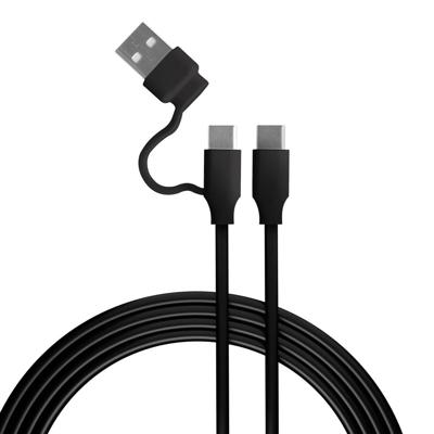 FRTEC USB-C naar USB-C kabel met USB-A adapter, oplaad- en data-adapter, type C voor PS5, PS5 Slim, 3 m, compatibel met smartphones