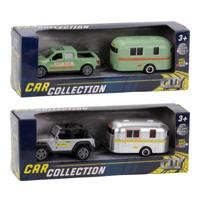 City Car Collection Die-Cast Pick-Up met Trailer 1:50 Assorti - thumbnail