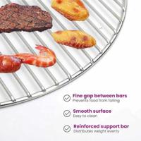 VidaXL Barbecuerooster zilver 43 x 43 cm roestvrij staal - thumbnail