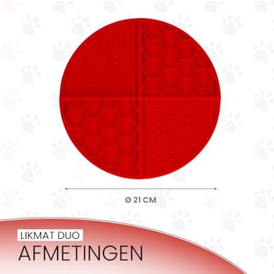 Eat Slow Live Longer Lick Mat Dimensions Circle  Red