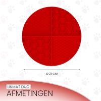 Eat Slow Live Longer Lick Mat Dimensions Circle  Red - thumbnail