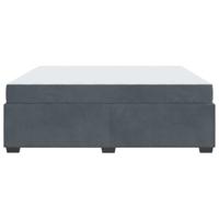 Bedframe met matras met matras Donkergrijs 180 x 200 cm Fluweel - thumbnail