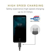 Native Union Riem Kabel USB-C naar USB-A - 1,2 m Ultra-sterke hoge snelheid oplaadkabel met lederen riem compatibel met iPhone 15, Samsung Galaxy Z Fold 5, Flip 5 / S23 Ultra, iPad Pro (Zebra) - thumbnail