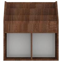 Kindertijdschriftenrek 71x30x78,5 cm bewerkt hout bruineiken - thumbnail