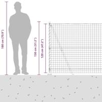 VidaXL Hecke met palen groen 1.2 x 10 m staal - thumbnail
