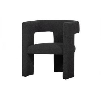 WOOOD Fauteuil 'Tiwa' Bouclé, kleur Donkergrijs