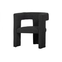 WOOOD Fauteuil 'Tiwa' Bouclé, kleur Donkergrijs - thumbnail