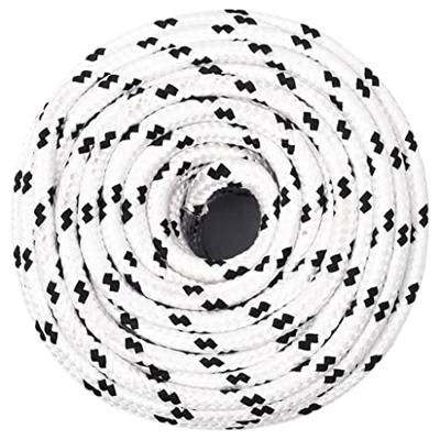 VidaXL Boottouw gevlochten 10 mmx25 m polyester wit VidaXL Boottouw gevlochten 10 mmx25 m polyester wit