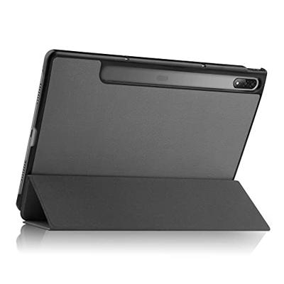 Lunso - Lenovo Tab P12 Pro - Tri-Fold Bookcase hoes - Grijs