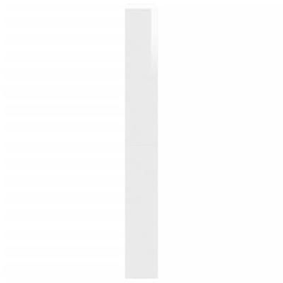 Schoenenkast met spiegel 4-laags 63x17x134 cm hoogglans wit