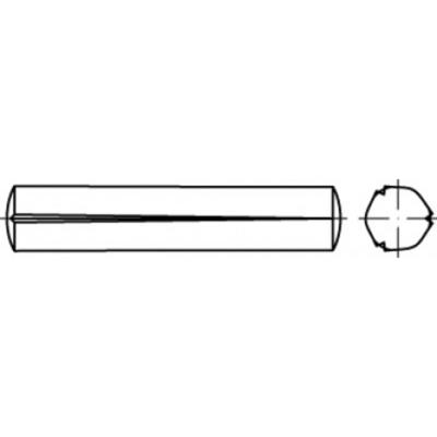 TOOLCRAFT TO-5438343 Gekerfde conische pen 5 mm Staal 100 stuk(s)