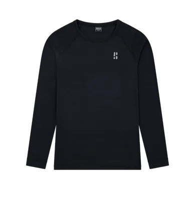 Poederbaas Thermoshirt Merinowol Heren Zwart-M Poederbaas Thermoshirt Merinowol Heren Zwart-M