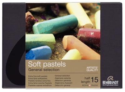 Rembrandt softpastels, starterset met 15 halve pastels Rembrandt softpastels, starterset met 15 halve pastels