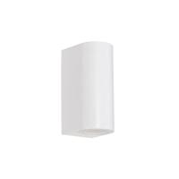 QAZQA Moderne buiten wandlamp wit kunststof ovaal 2-lichts - Baleno - thumbnail