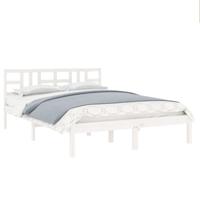 Bedframe massief hout wit 120x190 cm - thumbnail