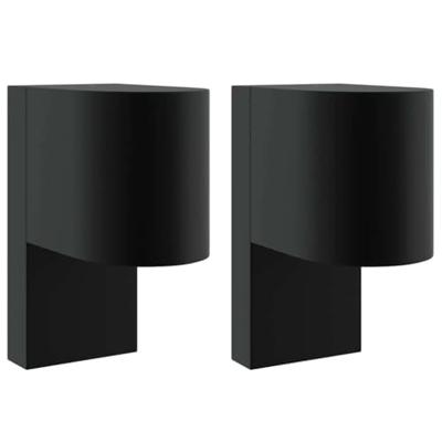 VidaXL Buiten wandlamp 2 pcs zwart 12 x 7 x 15 cm roestvrij staal
