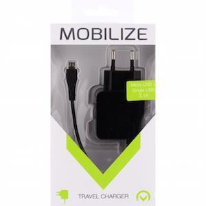 Mobilize Wall Charger USB + Micro USB 15W 1m. Black