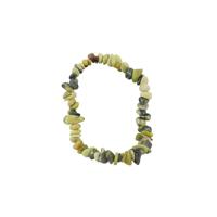 Edelsteen Splitarmband Cheeta Serpentijn - thumbnail