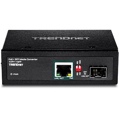 TrendNet 21.22.1324 TI-PF11SFP Netwerk mediaconverter behuizing 1000 MBit/s PoE-functie
