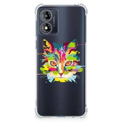 Motorola Moto E13 Stevig | Bumper Hoesje | Cat Color Motorola Moto E13 Stevig | Bumper Hoesje | Cat Color