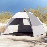 VidaXL Strandtent 2-persoons waterdicht snelontgrendeling grijs - thumbnail