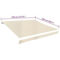 VidaXL Luifeldoek 350x250 cm canvas crème - thumbnail