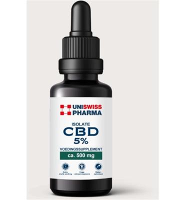 Uniswiss CBD isolate 5% (wateroplosbaar) 10 Milliliter