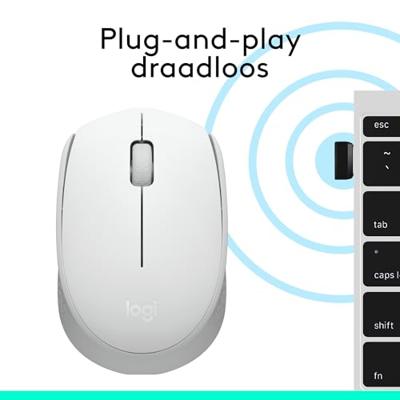 Logitech M171 Wit Draadloze Muis Logitech M171 Wit Draadloze Muis