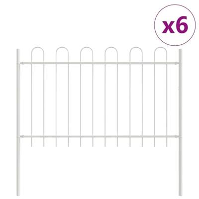 Tuinhek 6 pcs Wit 10,2 x 1 m Poedercoating staal