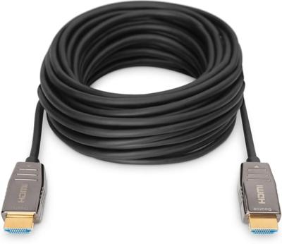 Digitus AK-330126-100-S HDMI-kabel HDMI Aansluitkabel HDMI-A-stekker, HDMI-A-stekker 10.00 m Zwart 8K UHD, Afgeschermd (dubbel)