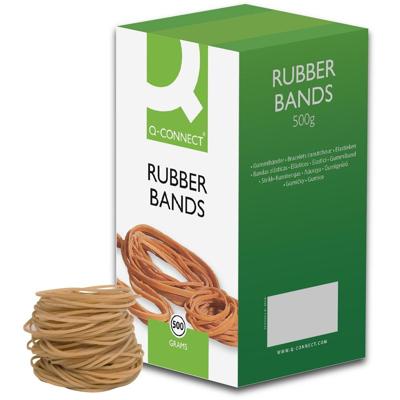 Q-CONNECT elastieken, breedte 1,5 mm, lengte 80 mm, nr 18, doos van 500 g