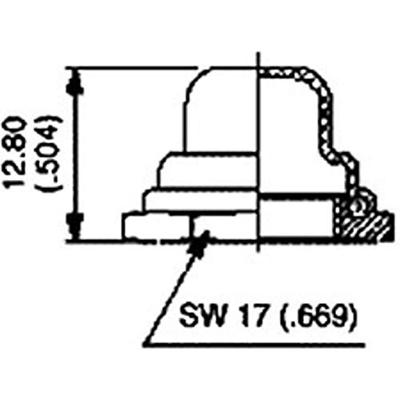 APEM N36216002 N36216002 Afdichtkap Zwart, Zwart 1 stuk(s)