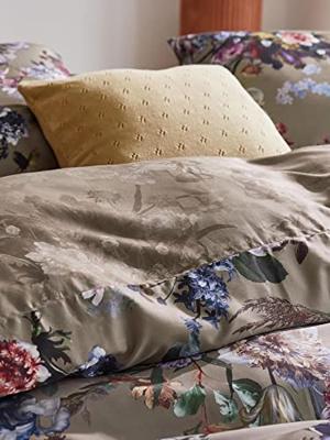 Essenza Essenza knitted Ajour cushion Fern yellow 50x50