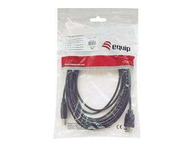 Equip 128864 USB 2.0 type A naar type B kabel, 2,0 m, zwart