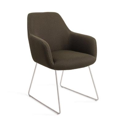 Jesper Home Eetkamerstoel 'Hiroo' Slide Steel, kleur Jungle Jewel