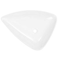 VidaXL Wastafel driehoekig 645x455x115 mm keramiek wit - thumbnail