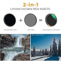 K&F Concept ND4-64 + CPL 2-in-1 Filter Nano X - 67 mm - thumbnail