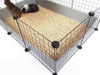 C&C modulaire kooi Vloer 4x2 + Loft 2x1 + Loopplank zwart - thumbnail