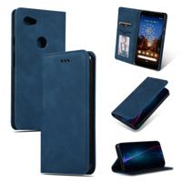 Retro huid voelen Business magnetische horizontale Flip lederen case voor Google pixel 3A XL (marineblauw) - thumbnail