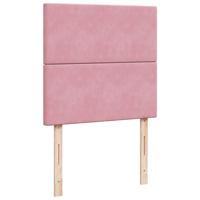 Boxspring met matras fluweel roze 140x190 cm - thumbnail